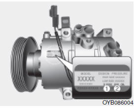 Klima kompresör etiketi
