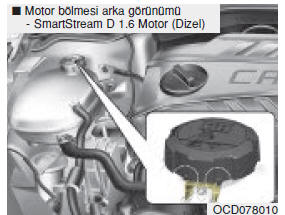 Soğutma sıvısı seviyesinin kontrol edilmesi