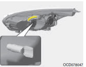 Konum lambası (Ampul tipi) ampul değişimi (Far Tipi A) 